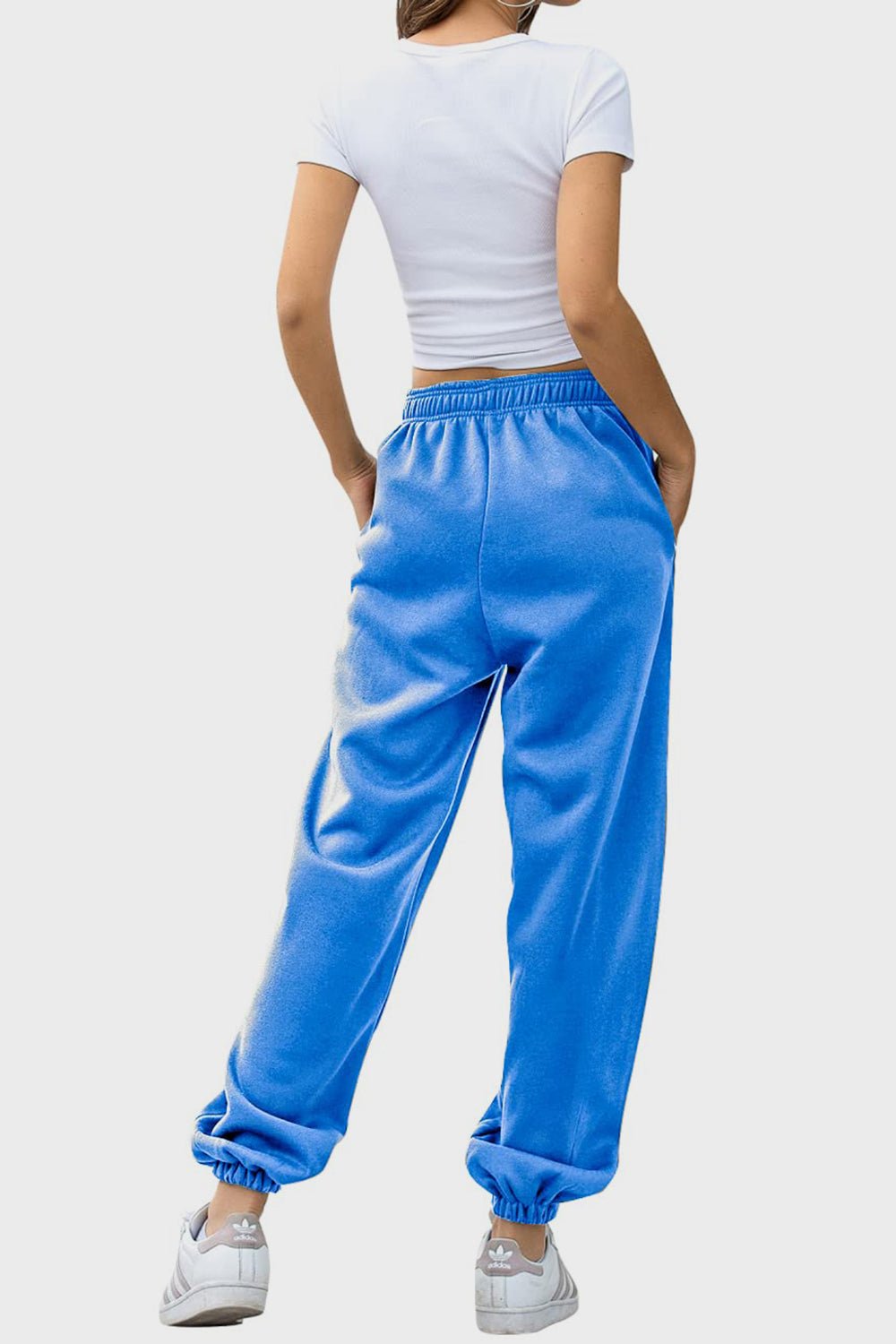 Elastic Waist Joggers with Pockets - GlossDrop