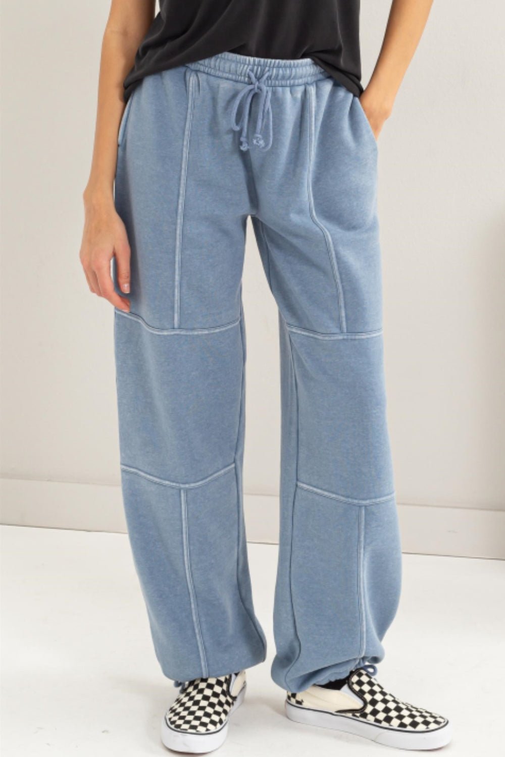 HYFVE Stitched Design Drawstring Sweatpants - GlossDrop