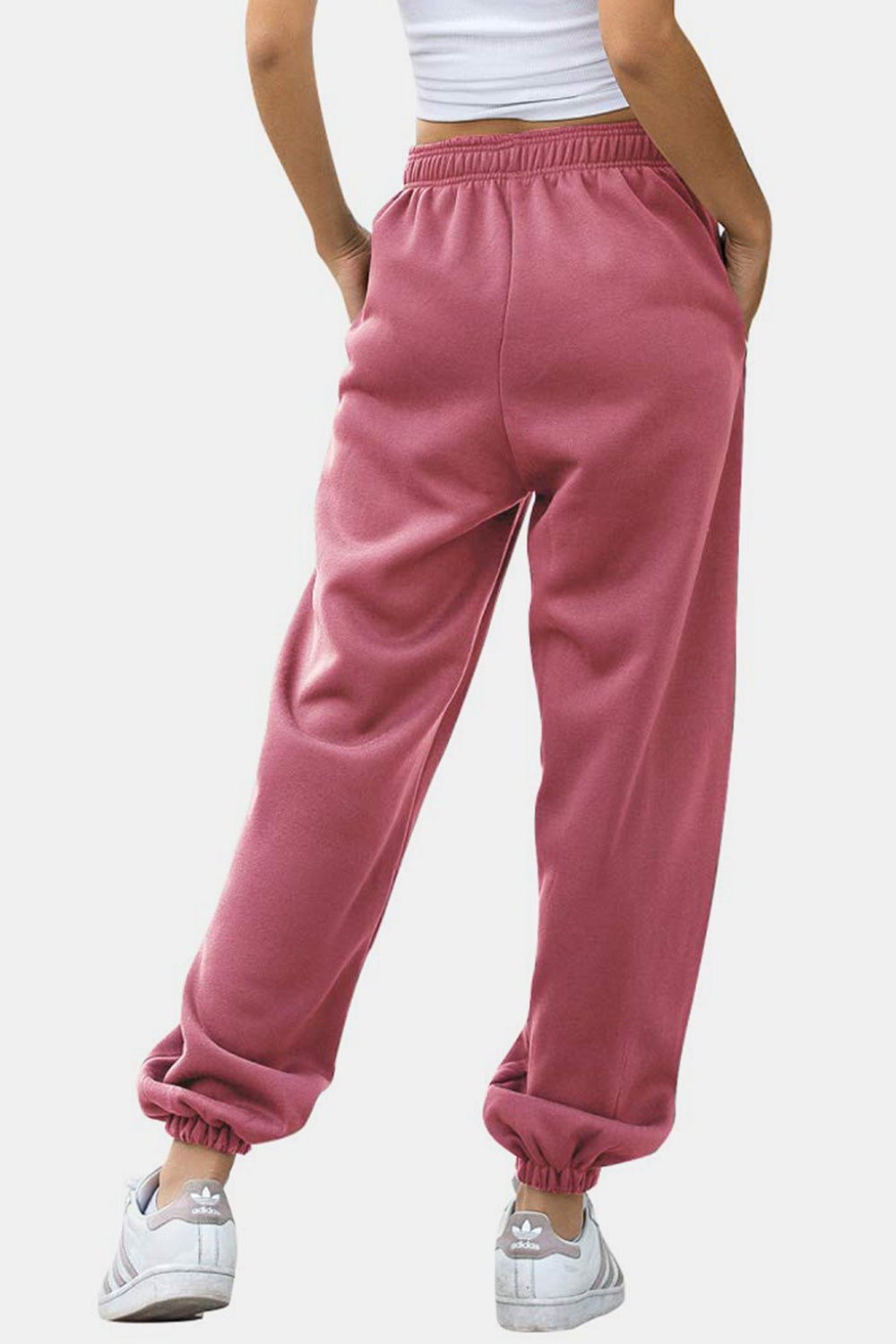 Elastic Waist Joggers with Pockets - GlossDrop