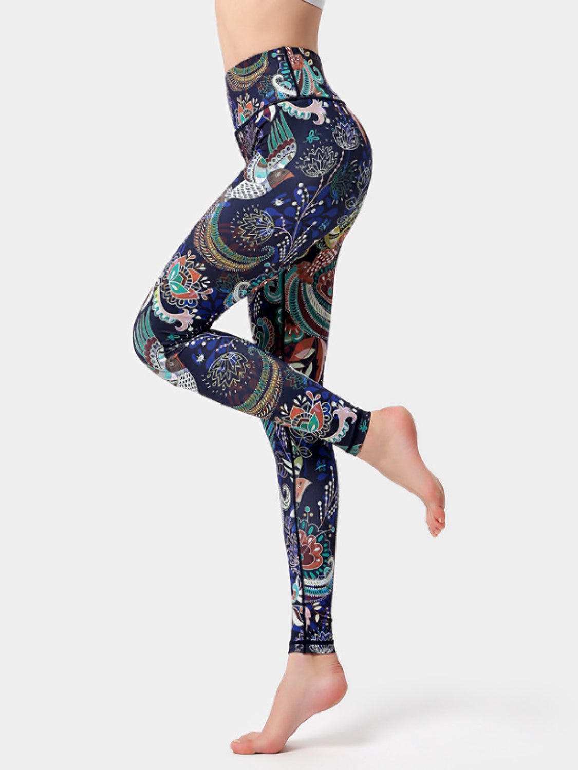Printed High Waist Active Leggings - GlossDrop