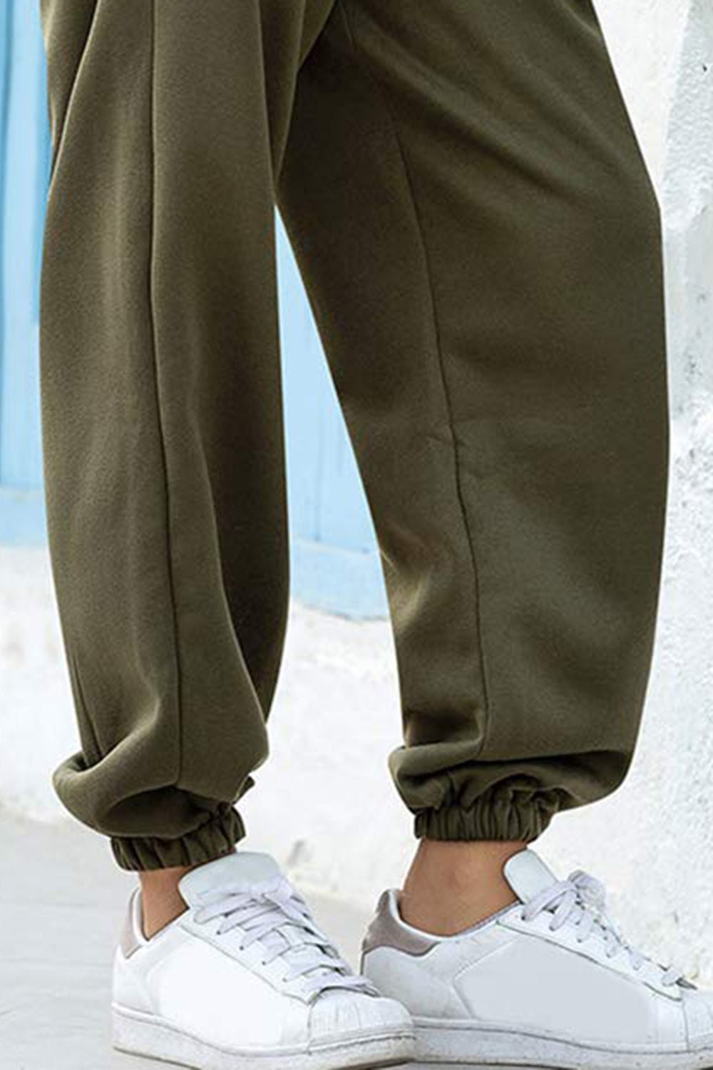 Elastic Waist Joggers with Pockets - GlossDrop
