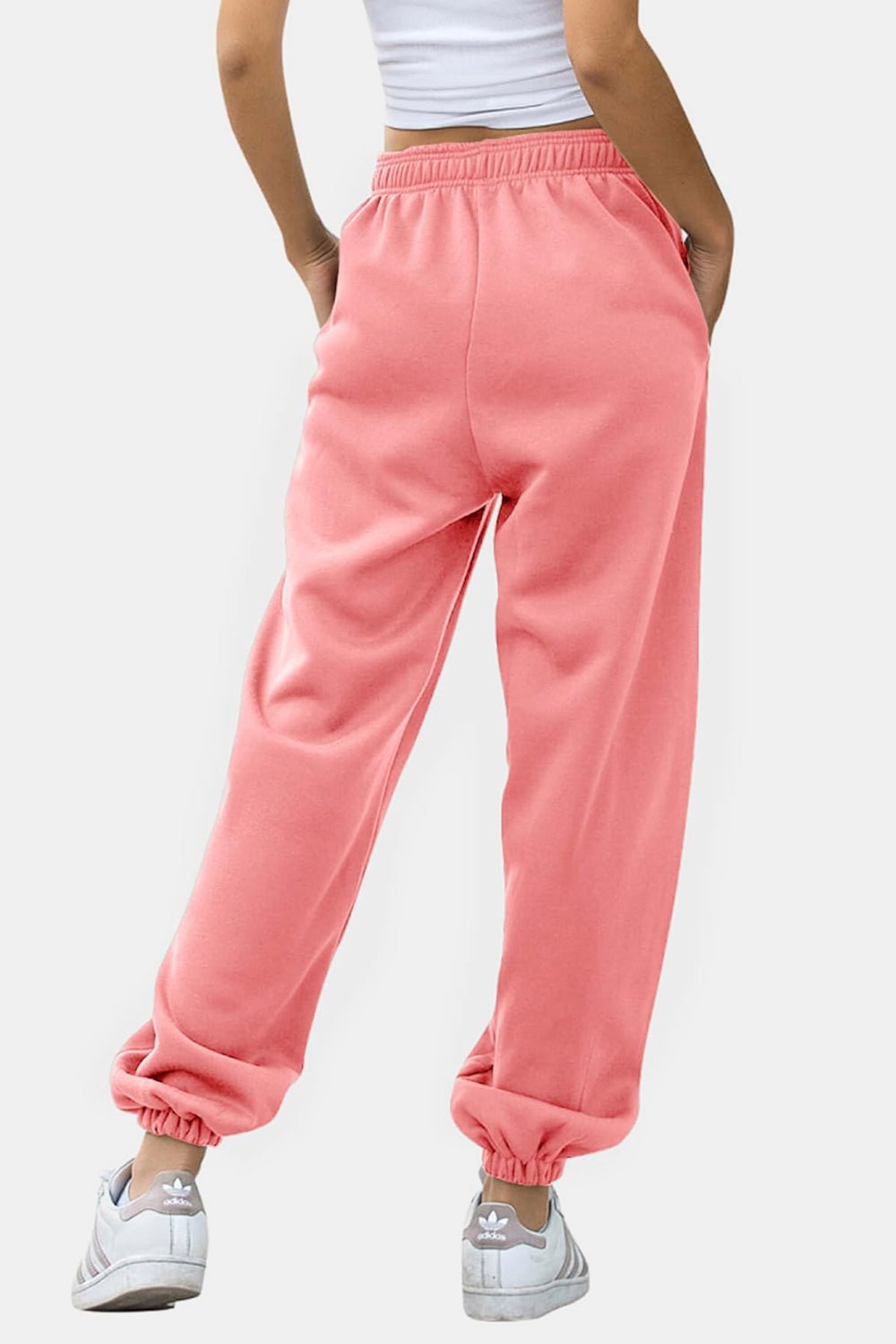 Elastic Waist Joggers with Pockets - GlossDrop