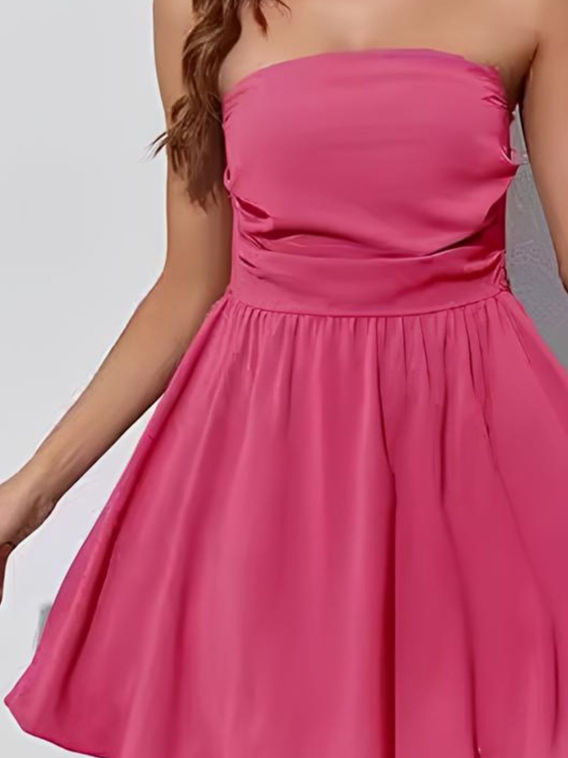 Ruched Tube Mini Dress - GlossDrop