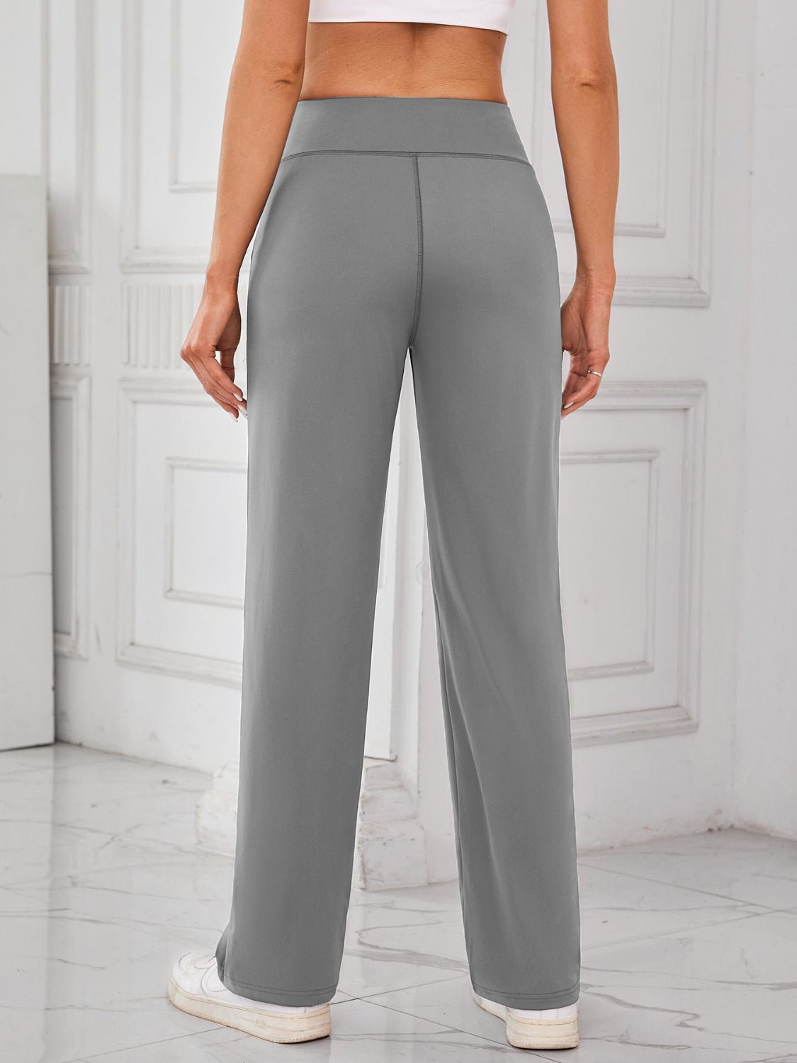 Lovelet High Waist Active Pants with Pockets - GlossDrop