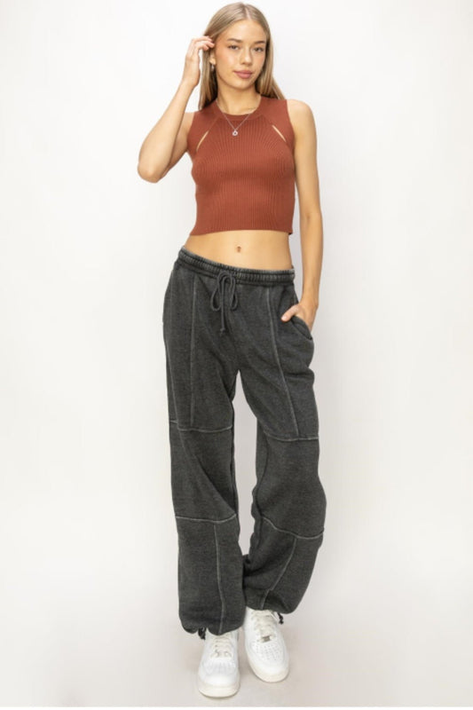 HYFVE Stitched Design Drawstring Sweatpants - GlossDrop