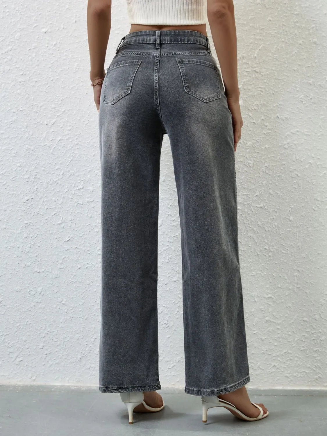 High Rise Wide Leg Jeans - GlossDrop