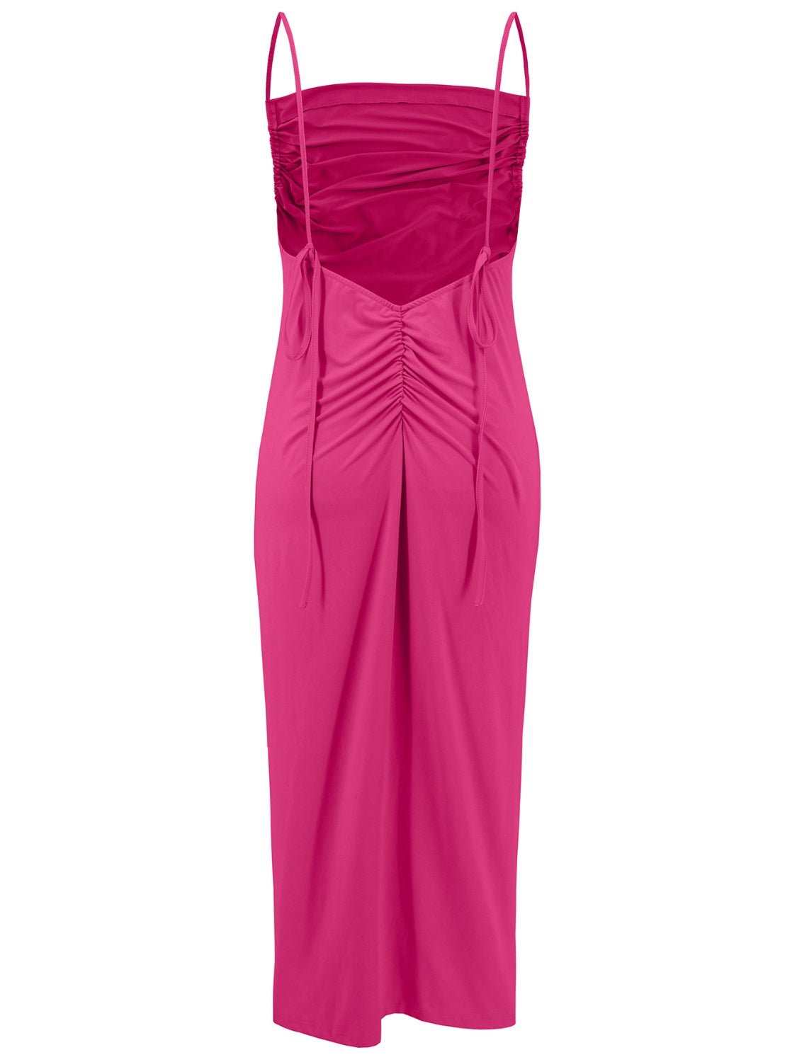 Backless Cowl Neck Sleeveless Cami Dress - GlossDrop