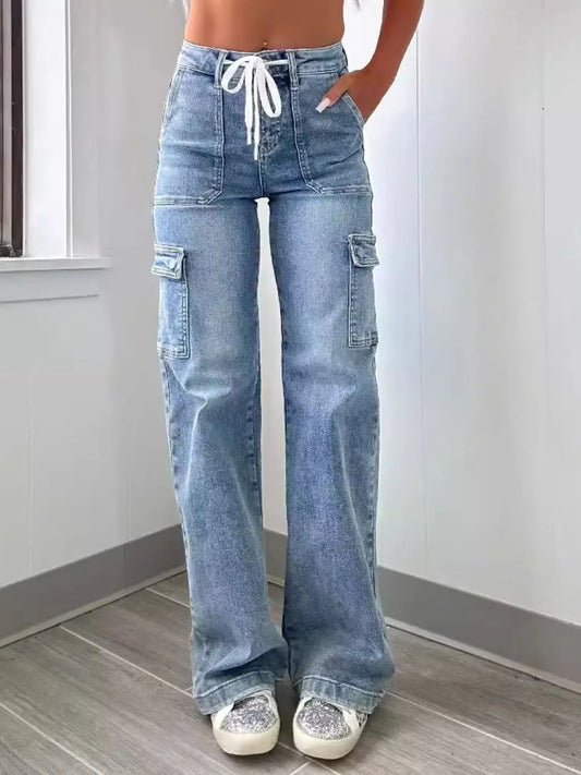 Washed Jeans with Pockets - GlossDrop