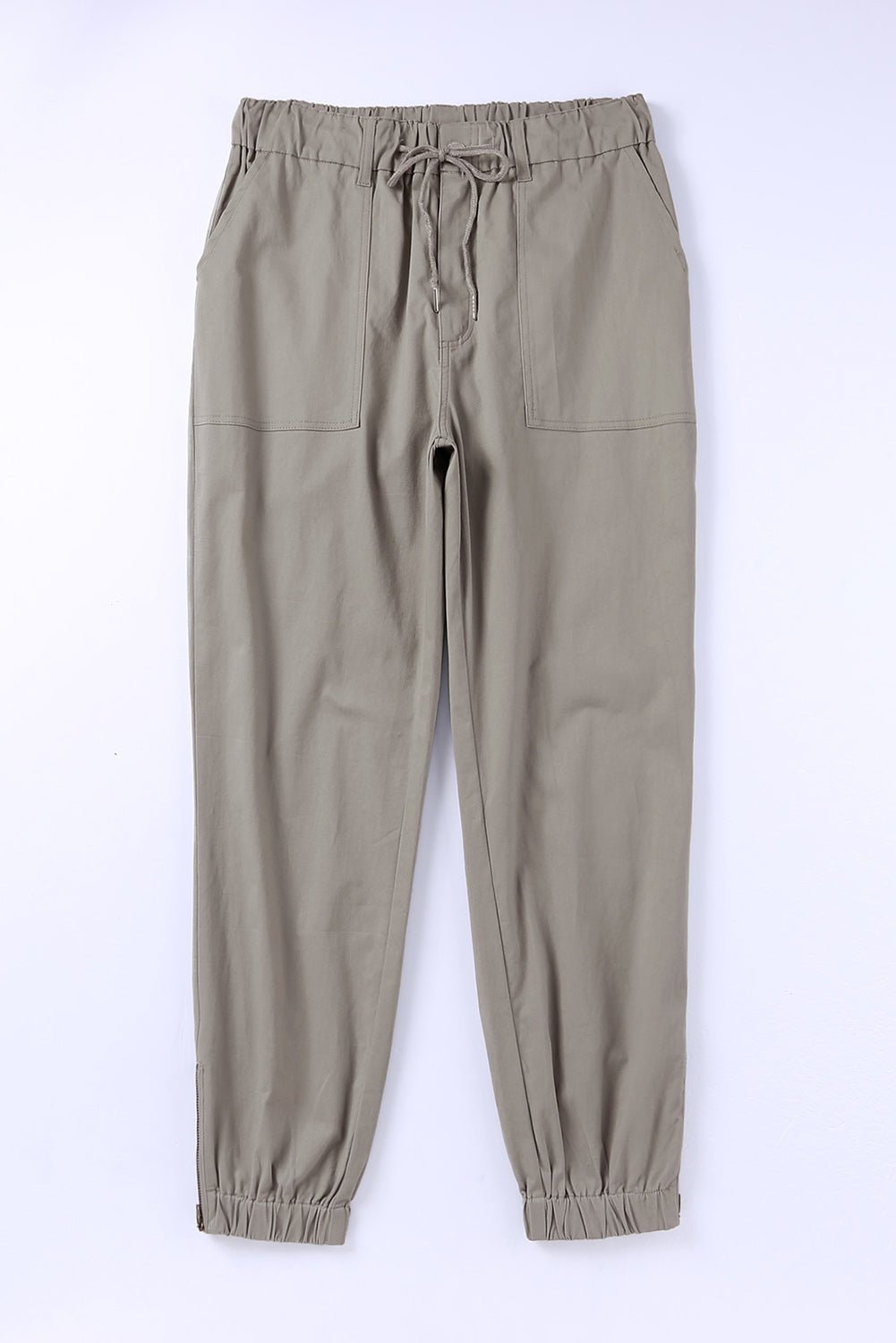 Drawstring Side Zip Joggers - GlossDrop