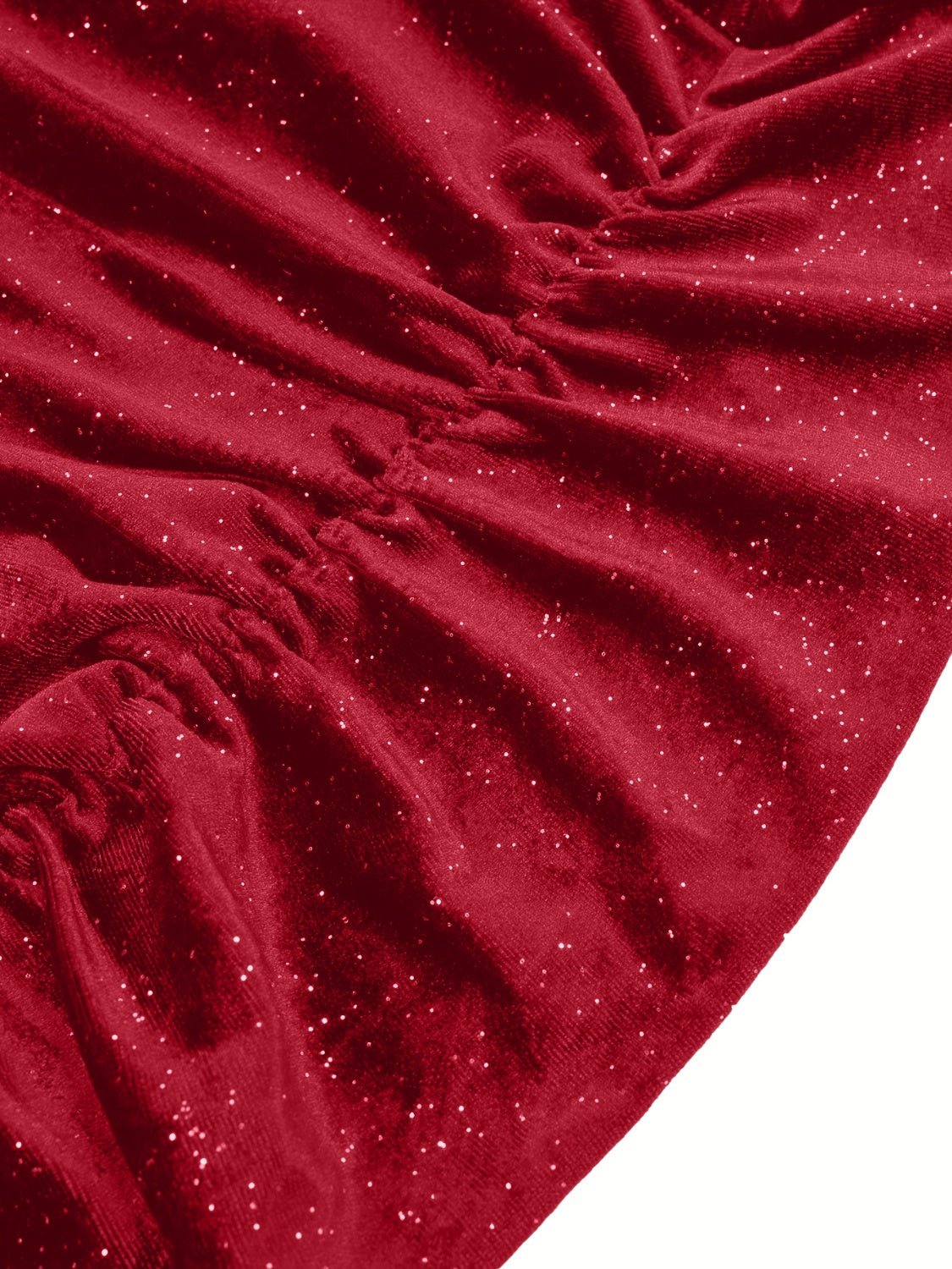 Glitter Ruched Cowl Neck Wrap Dress - GlossDrop