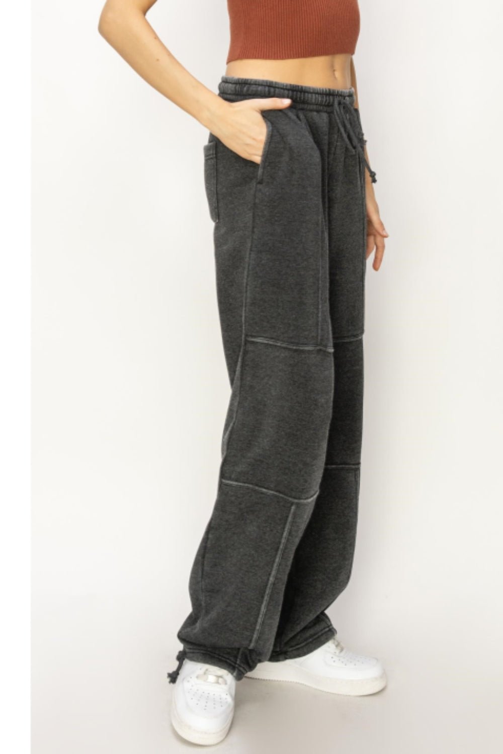 HYFVE Stitched Design Drawstring Sweatpants - GlossDrop
