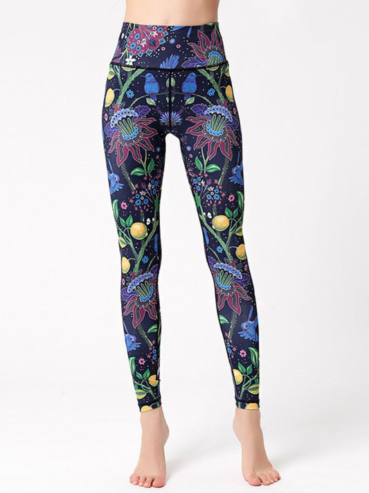 Printed High Waist Active Leggings - GlossDrop