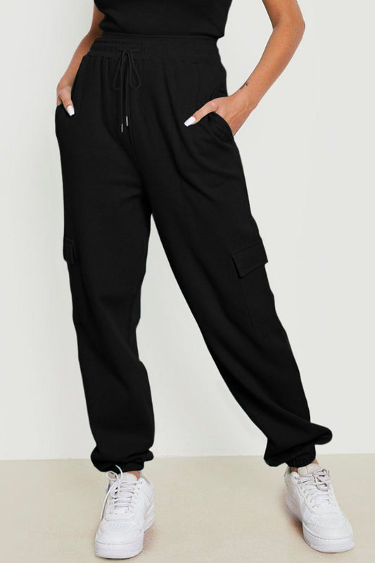 Drawstring Joggers with Pockets - GlossDrop