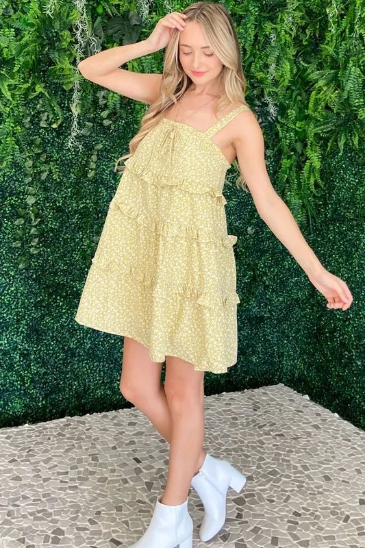 And The Why Ruffle Detailed Floral Babydoll Dress - GlossDrop