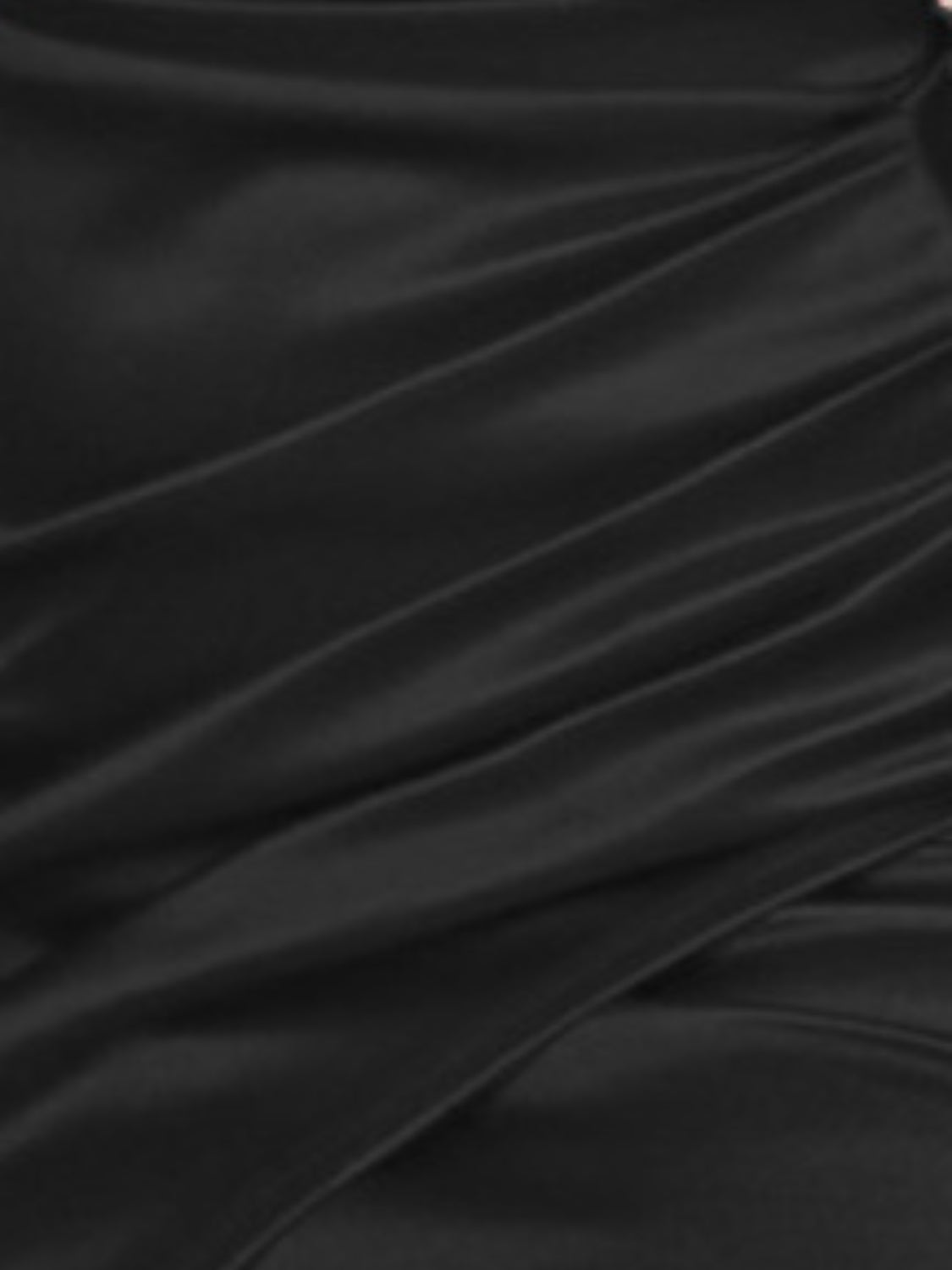 Ruched Spaghetti strap Wrap Dress - GlossDrop