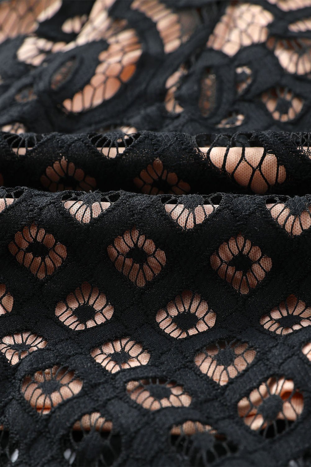 Off - Shoulder Long Sleeve Lace Dress - GlossDrop