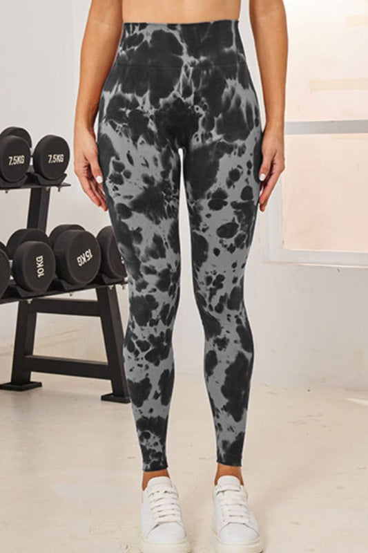 Tie - Dye High Waist Active Leggings - GlossDrop