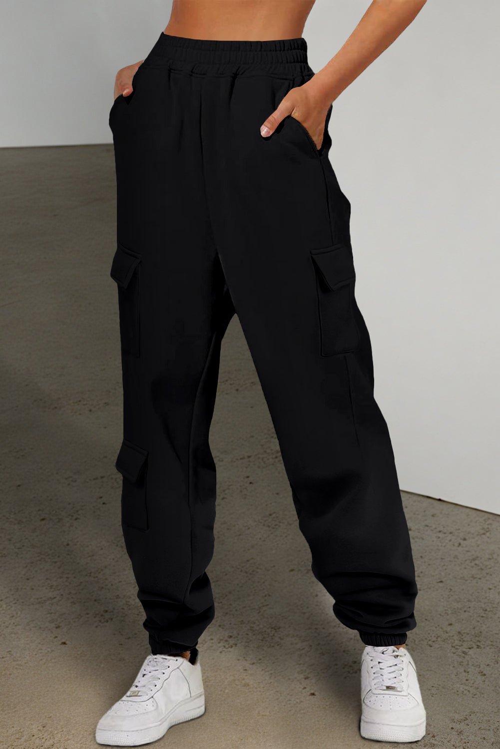 Pocketed Elastic Waist Active Joggers - GlossDrop